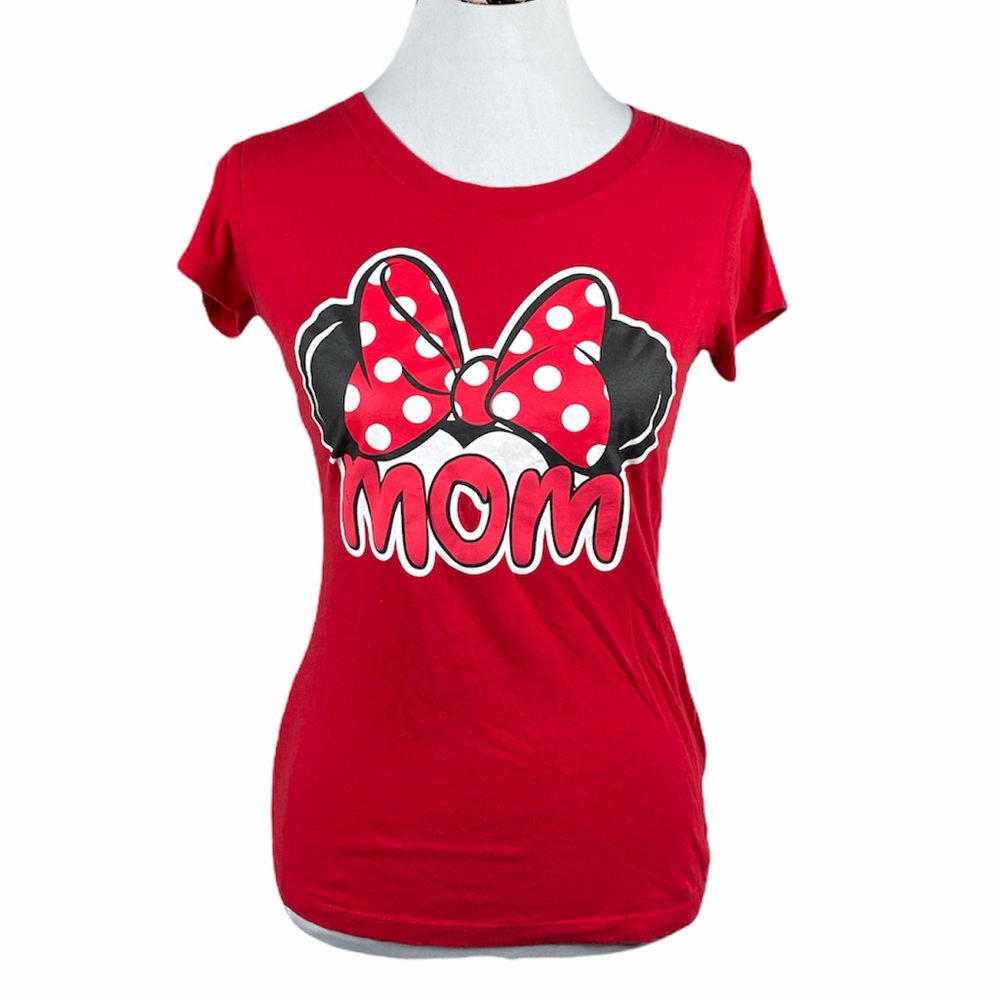 Disney Minnie Mouse Mom T-Shirt, Red, Medium